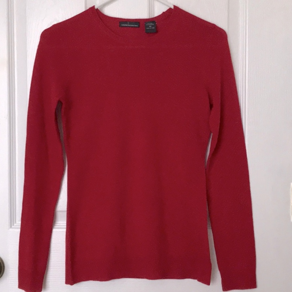 Victoria’s Secret Cherry Red Silk Cashmere Sweater